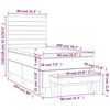 vidaXL Boxspringbett mit Matratze Creme 80x200 cm Stoff