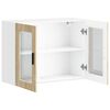vidaXL K&uuml;chen-H&auml;ngeschrank mit Glast&uuml;r Porto Sonoma-Eiche