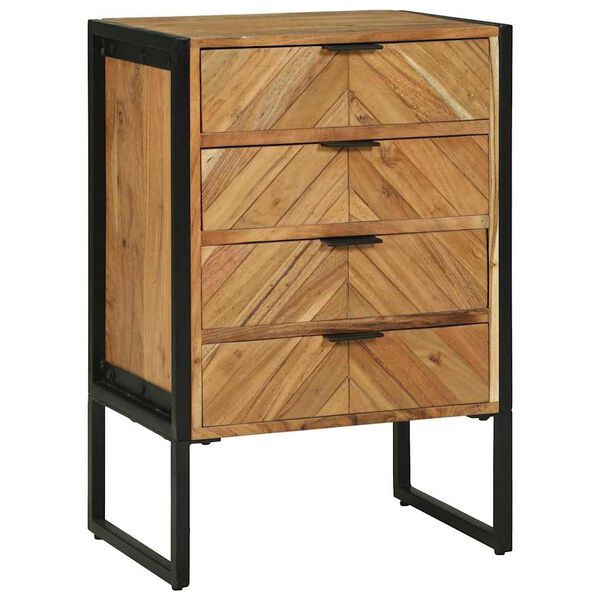 vidaXL Sideboard 70 x 35 x 75 cm Massivholz Akazie