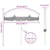vidaXL Strandparasol Gelb und Wei&szlig; 205 x 205 x 210 cm