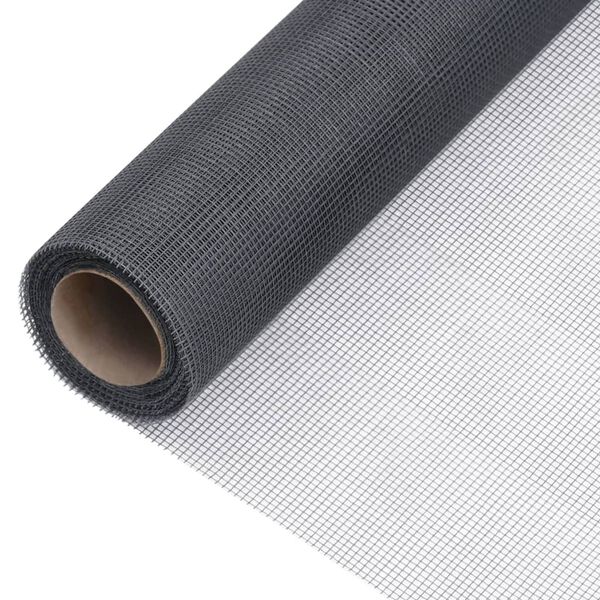 vidaXL Fliegengitter Fiberglas 112x2000 cm Grau