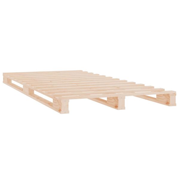 vidaXL Palettenbett 90x200 cm Massivholz Kiefer