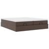 vidaXL Ottoman-Bett mit Matratzen Braun 200x200 cm Kunstleder