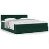 vidaXL Ottoman-Bett mit Matratzen Dunkelgr&uuml;n 180x200 cm Samt