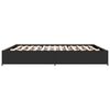 vidaXL Bettgestell Schwarz 160x200 cm Holzwerkstoff und Metall