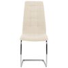 vidaXL Freischwinger 4 Stk. Creme Stoff