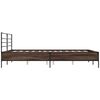 vidaXL Bettgestell Braun Eichen-Optik 120x200 cm Holzwerkstoff Metall
