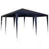 vidaXL Party-Zelt Blau und Weiß 400 x 400 x 266 cm Polyester und Stahl