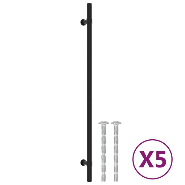 vidaXL M&ouml;belgriffe 5 Stk. Schwarz 320 mm Edelstahl