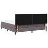 vidaXL Boxspringbett mit Matratze Grau 180 x 200 cm Kunstleder