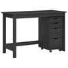 vidaXL Desk und Rolling Cabinet Set MOSS 2 stk. Schwarz