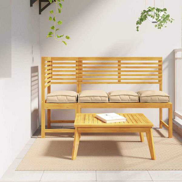 vidaXL Kissen 4 pcs Beige 40 x 40 x 8 cm Oxford-Stoff