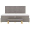 vidaXL Boxspringbett mit Matratze Taupe 200 x 200 cm Stoff