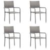 vidaXL 5-tlg. Garten-Essgruppe Grau Poly Rattan