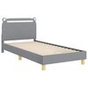vidaXL Kinderbettgestell mit Kopfteil Hellgrau 90 x 190 cm Stoff