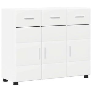 vidaXL Sideboard mit Regal Wei&szlig; 88,5 x 30,5 x 73 cm Holzwerkstoff