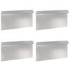 vidaXL Schneckenzaun 4 pcs 50 x 3,5 x 25 cm Edelstahl Silber