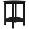 vidaXL Couchtisch Schwarz &Oslash; 55x60 cm Massivholz Kiefer