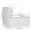 vidaXL 5-tlg. Garten-Lounge-Set mit Kissen Poly Rattan Schwarz