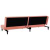 vidaXL Schlafsofa 2-Sitzer mit 2 Kissen und Fu&szlig;hocker Rosa Samt