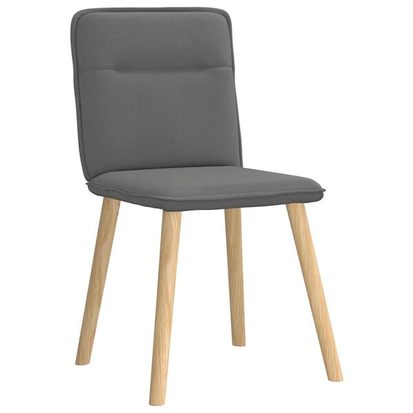 vidaXL Esszimmerst&uuml;hle 4 Stk. Dunkelgrau Stoff