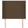 vidaXL Kopfteil mit Ohren Dunkelbraun 103x16x118/128 cm Stoff