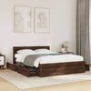 vidaXL Bettgestell mit Kopfteil Braun Eichen-Optik 140x190 cm