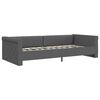 vidaXL Tagesbett mit Matratze USB Dunkelgrau Stoff 90x200 cm