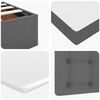 vidaXL Ottoman-Bett mit Matratzen Dunkelgrau 200x200 cm Stoff