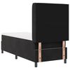 vidaXL Boxspringbett mit Matratze mit LED Schwarz 80 x 200 cm Samt