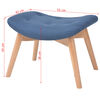 vidaXL Sessel mit Fu&szlig;hocker Blau Stoff