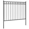 vidaXL Gartenzaun Assen Stahl 1,7 x 1,2 m Schwarz