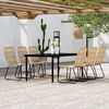 vidaXL 7-tlg. Garten-Essgruppe Eichen-Optik