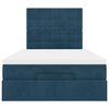 vidaXL Ottoman-Bett mit Matratzen Dunkelblau 120x200 cm Samt