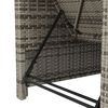 vidaXL Sonnenliege mit Dunkelgrauer Auflage Poly Rattan Grau