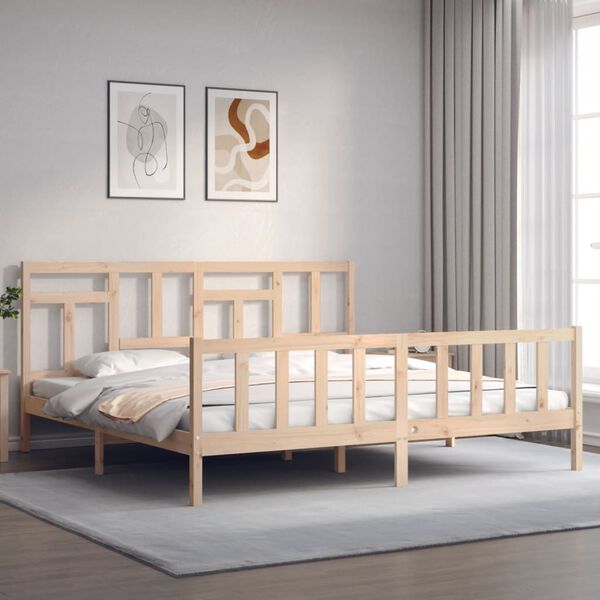 vidaXL Massivholzbett ohne Matratze 200x200 cm Kiefer