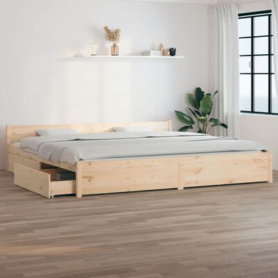 vidaXL Bett mit Schubladen 180x200 cm
