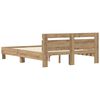 vidaXL Bettrahmen Artisan-Eiche 120 x 200 cm Holzwerkstoff