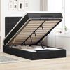vidaXL Ottoman-Bett mit Matratzen & LEDs Schwarz 120x200 cm Samt