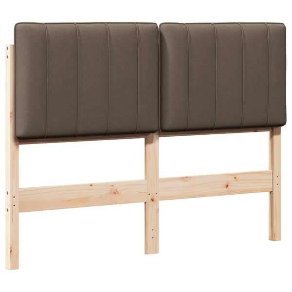 vidaXL Gepolstertes Kopfteil mit Kopfteil Braun und Taupe 120 cm