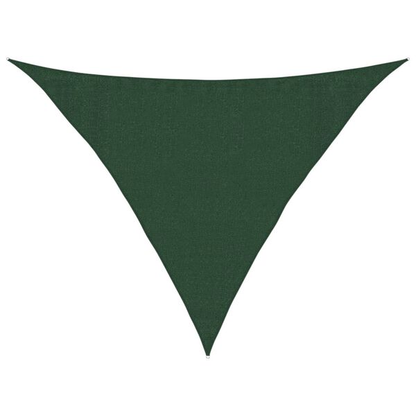 vidaXL Sonnensegel 160 g/m&sup2; Dunkelgr&uuml;n 3,5x3,5x4,9 m HDPE