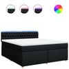 vidaXL Boxspringbett mit Matratze Schwarz 180x200 cm Stoff