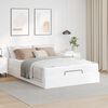vidaXL Bettgestell mit Matratze mit Matratze 2 pcs Wei&szlig; PVC