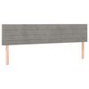 vidaXL Boxspringbett mit Matratze & LED Hellgrau 120x190 cm Samt