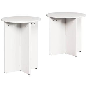 vidaXL Couchtisch 2 stk. Wei&szlig; 41,5 x 41,5 x 46 cm