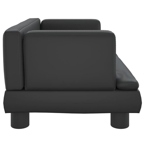 vidaXL Kindersofa Schwarz 60x40x30 cm Kunstleder