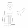 vidaXL H&uuml;lsenmuttern 2 pcs Schwarz M4 x 14,5 mm Eisen