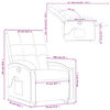 vidaXL Massagesessel mit Aufstehhilfe Taupe Stoff