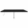 vidaXL Markise Manuell Einziehbar mit LED 600x300 cm Anthrazit