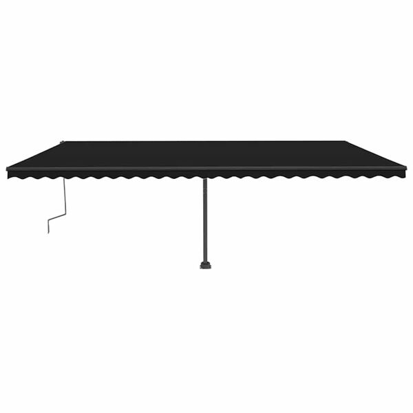 vidaXL Markise Manuell Einziehbar mit LED 600x300 cm Anthrazit